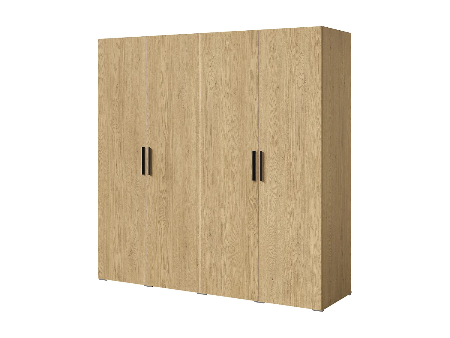 Drehtürenschrank Napoli 4D 200 Eiche Cremona (schwarzer oder goldener Griff)
