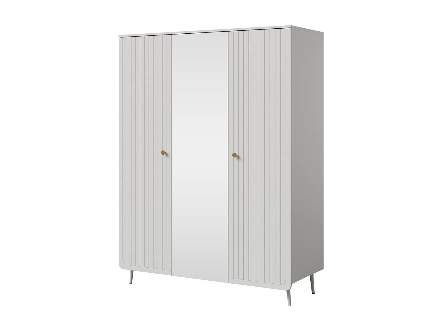 Szafa uchylna z lustrem Chloe 3D 150 Biała (czarny lub złoty uchwyt)