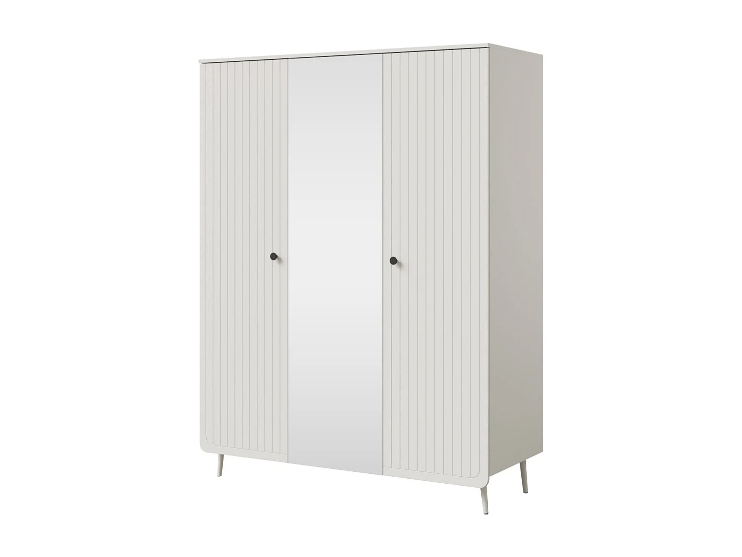 Szafa uchylna z lustrem Chloe 3D 150 Biała (czarny lub złoty uchwyt)