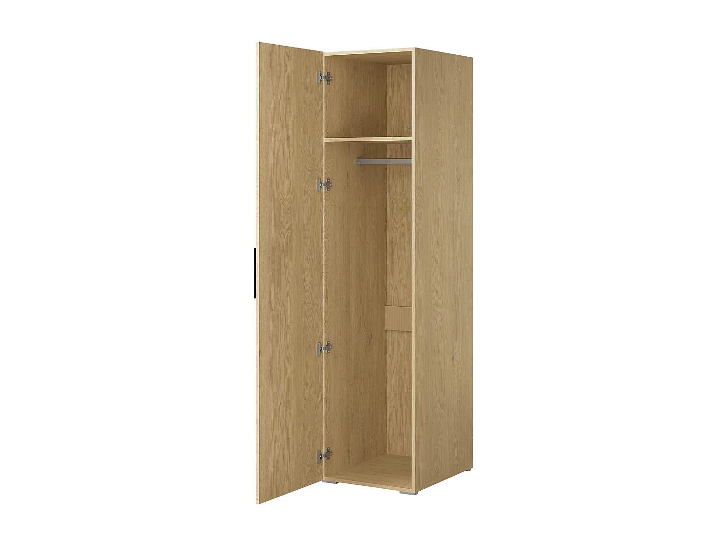 Drehtürenschrank Napoli 1D 50 Eiche Cremona (schwarzer oder goldener Griff)