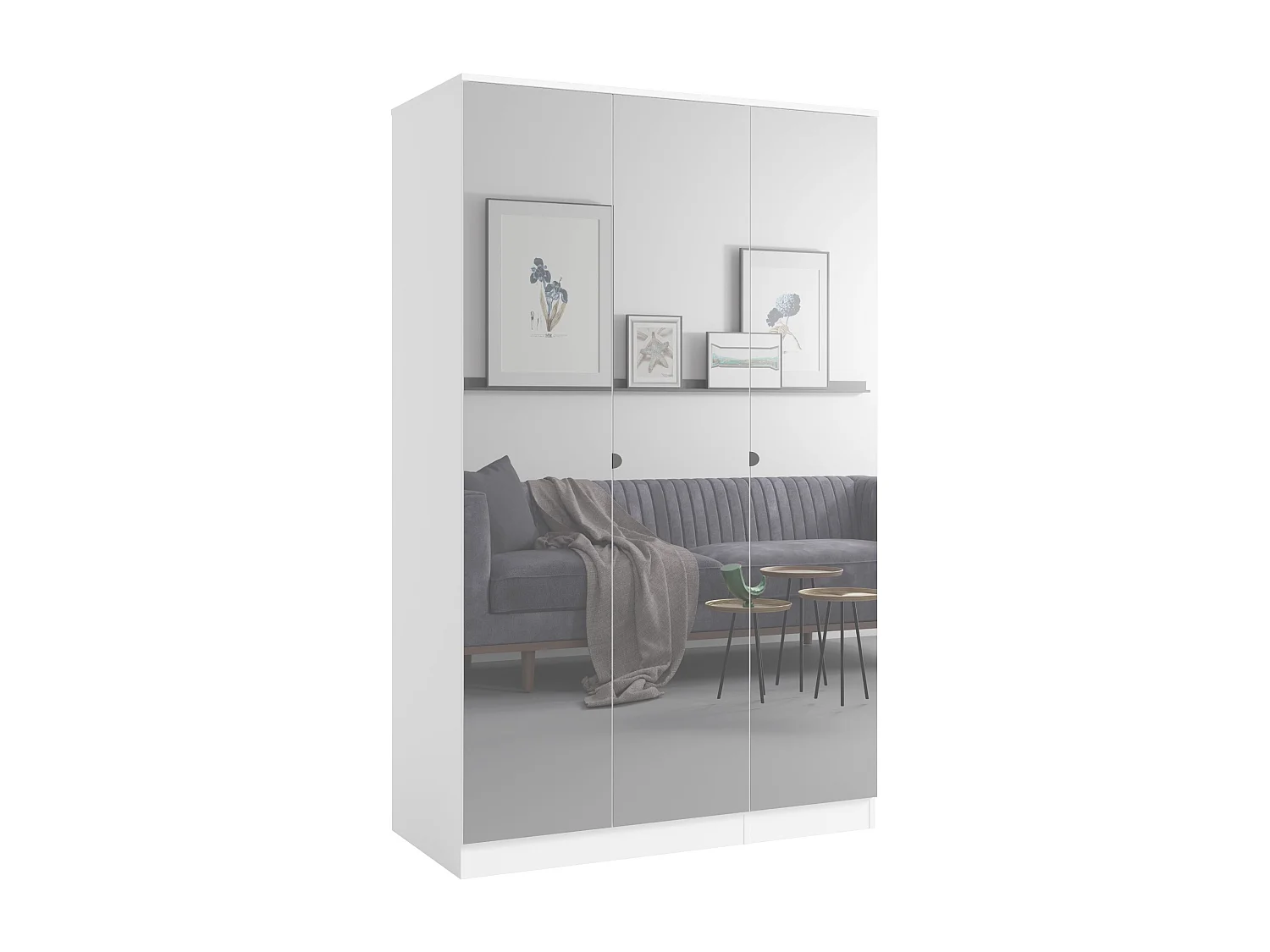 Szafa uchylna z lustrem Monza 3D 120 Biała