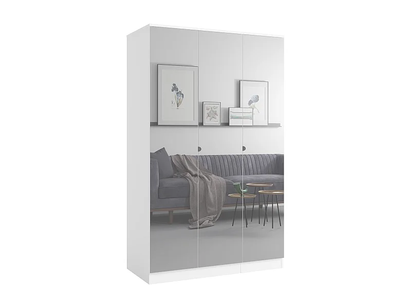 Szafa uchylna z lustrem Monza 3D 120 Biała