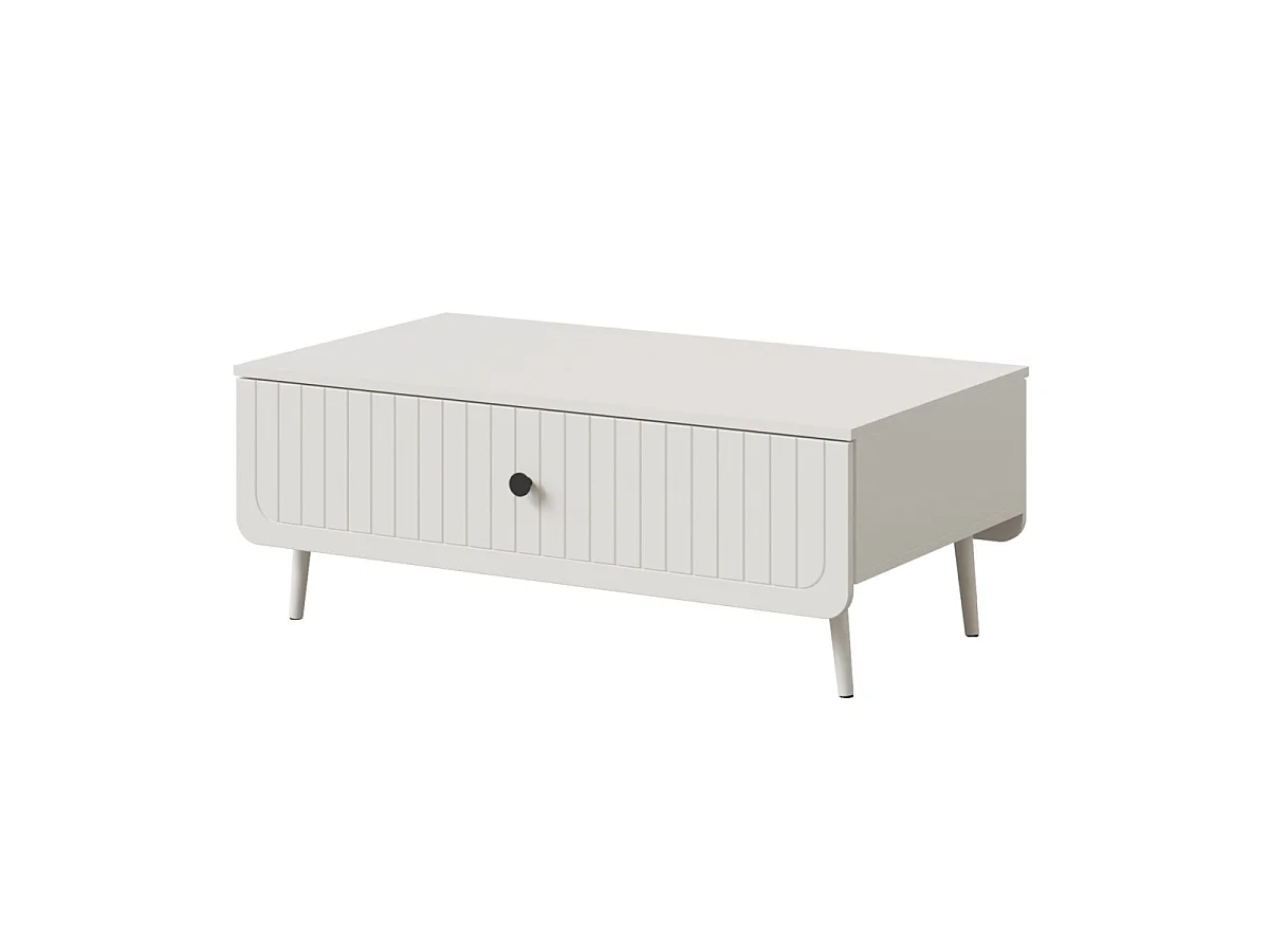 Salontafel rechthoekig Chloe 100 x 60 Wit (zwarte of gouden handgreep)
