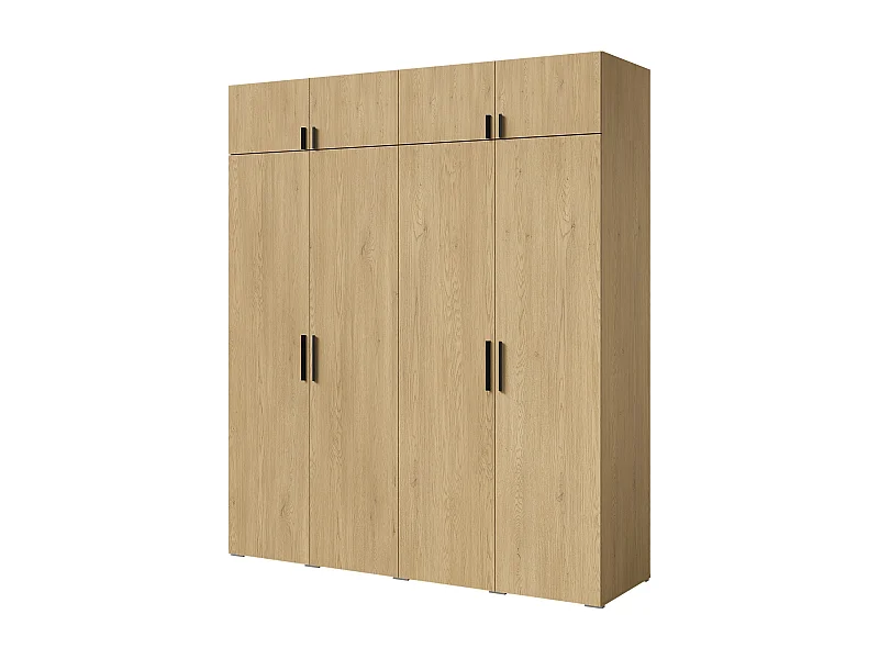 Szafa uchylna z nadstawką Napoli 4D 200 Dąb Cremona (czarny lub złoty uchwyt)