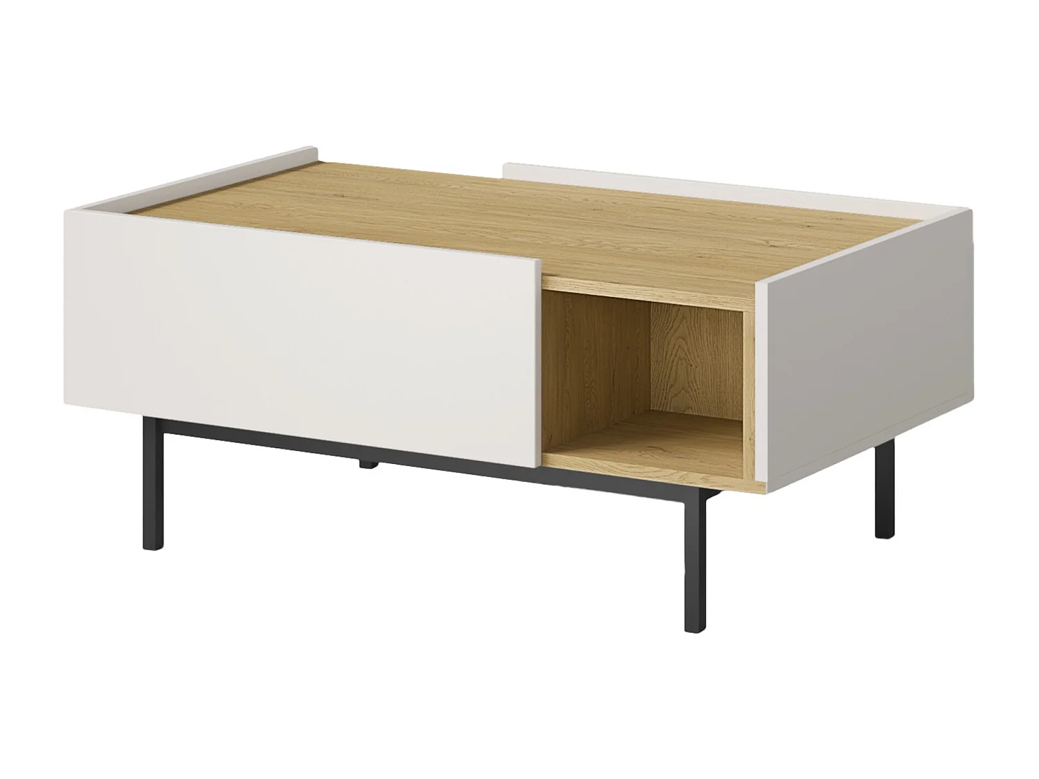 Rechteckiger Couchtisch Noel 100 x 60 Kaschmir/Cremona-Eiche