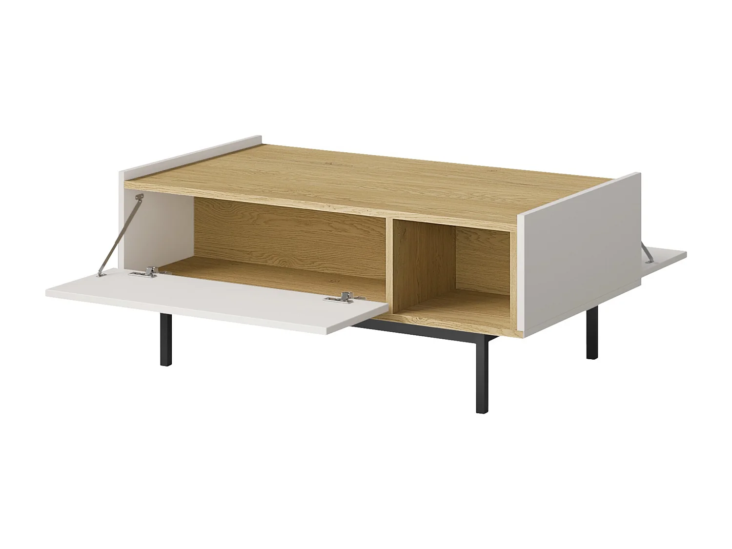 Rechteckiger Couchtisch Noel 100 x 60 Kaschmir/Cremona-Eiche