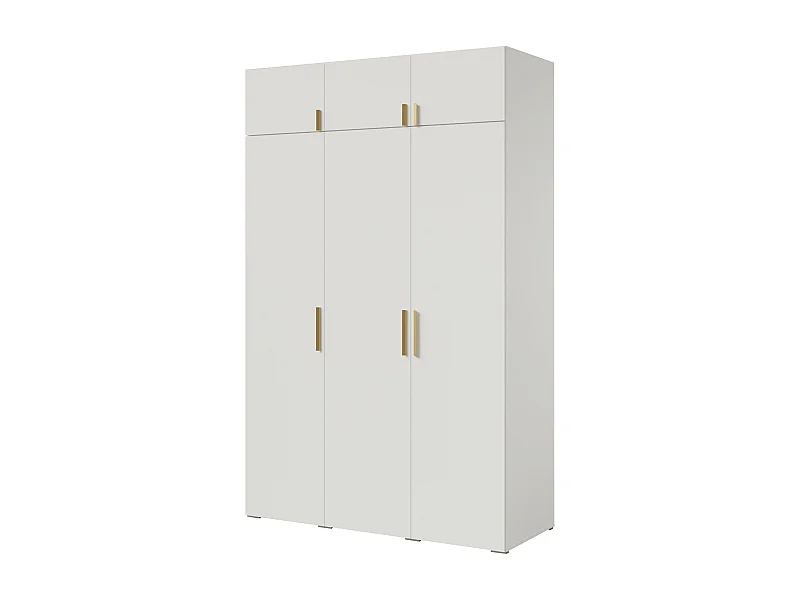 Szafa uchylna z nadstawką Napoli 3D 150 Biała (czarny lub złoty uchwyt)