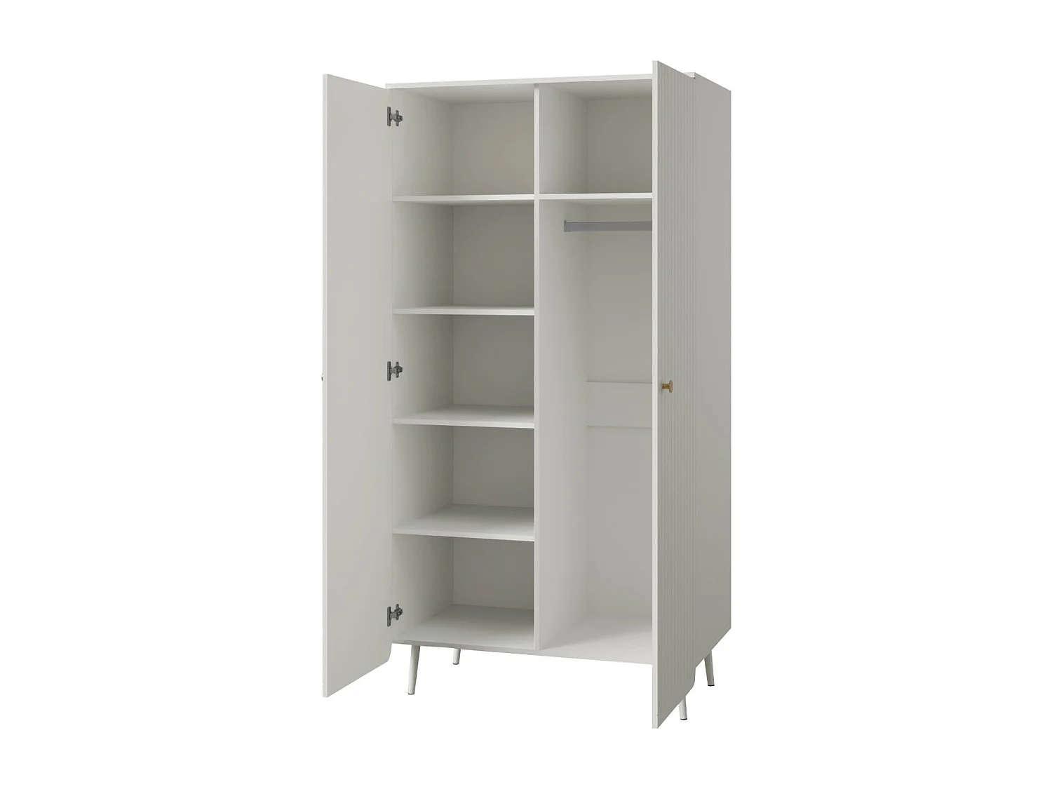 Szafa uchylna Chloe 2D 100 Biała (czarny lub złoty uchwyt)