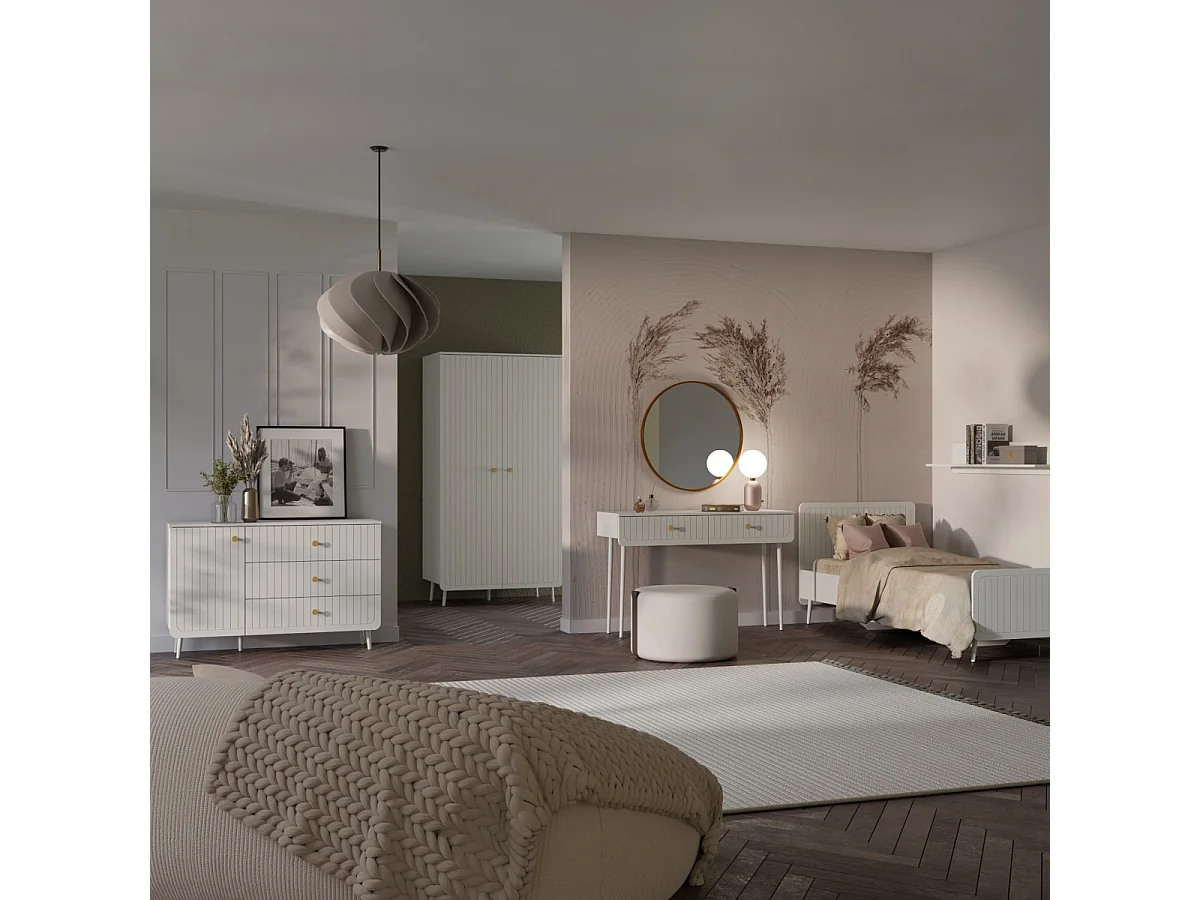 Szafa uchylna Chloe 2D 100 Biała (czarny lub złoty uchwyt)