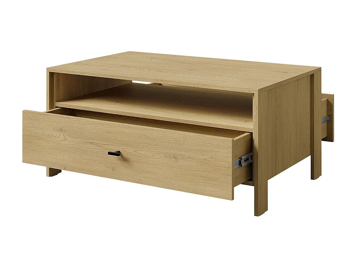 Rechteckiger Couchtisch Ethan 100 x 60 Eiche Cremona