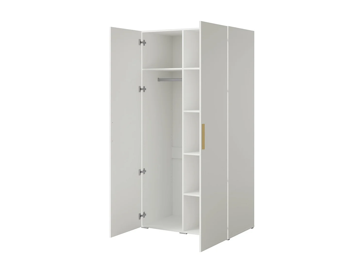 Szafa uchylna Napoli 2D 100 Biała (czarny lub złoty uchwyt)