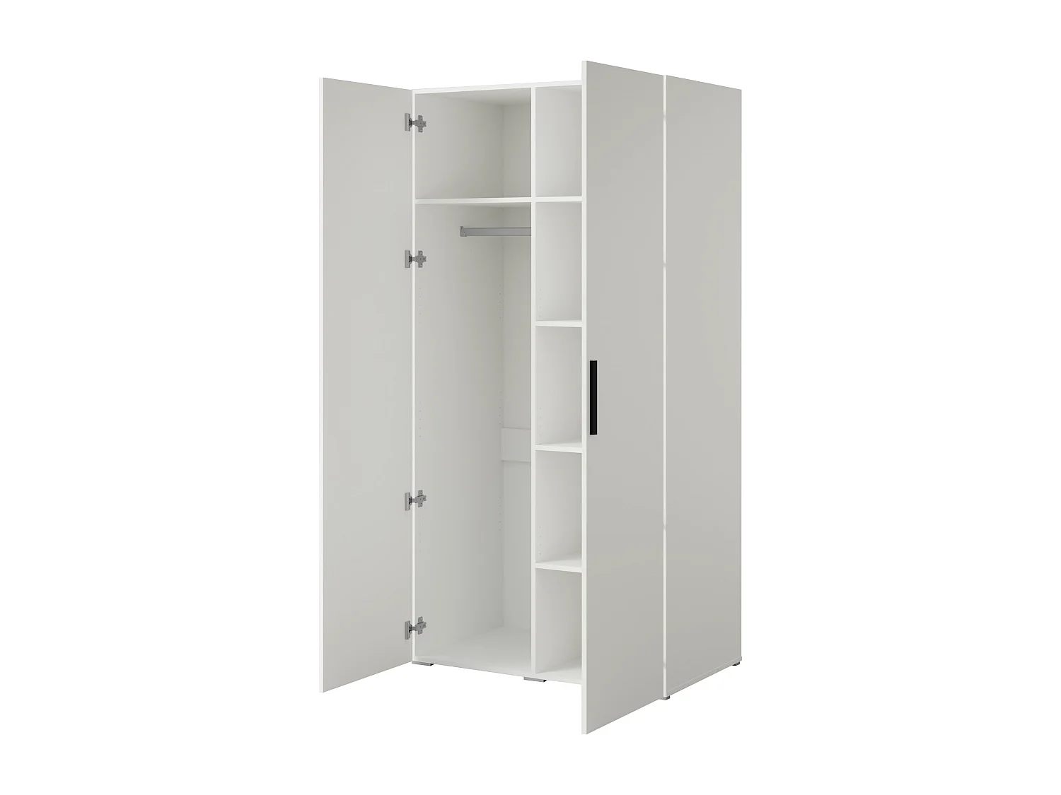 Szafa uchylna Napoli 2D 100 Biała (czarny lub złoty uchwyt)