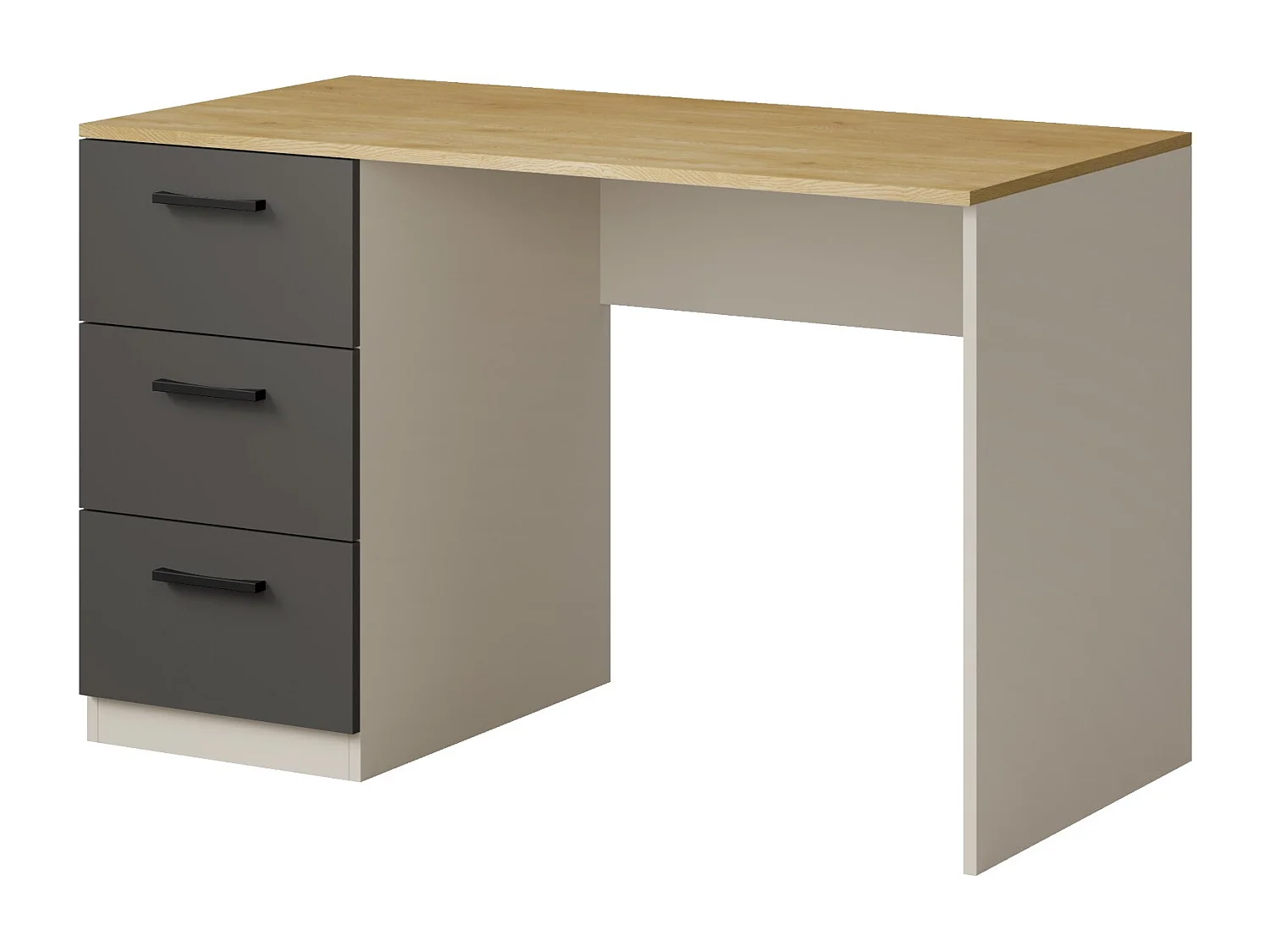 Recht bureau met laden Billz 3S 120 Kasjmier/Cremona Eiken