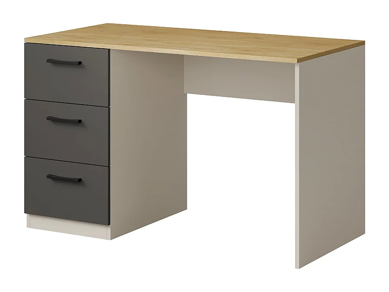 Recht bureau met laden Billz 3S 120 Kasjmier/Cremona Eiken