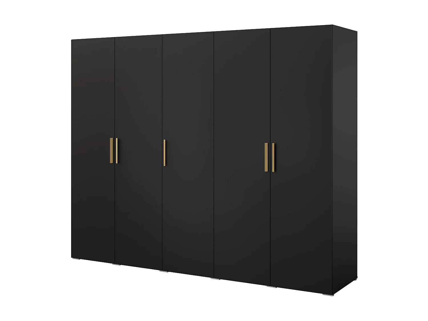 Szafa uchylna Napoli 5D 250 Czarna (czarny lub złoty uchwyt)