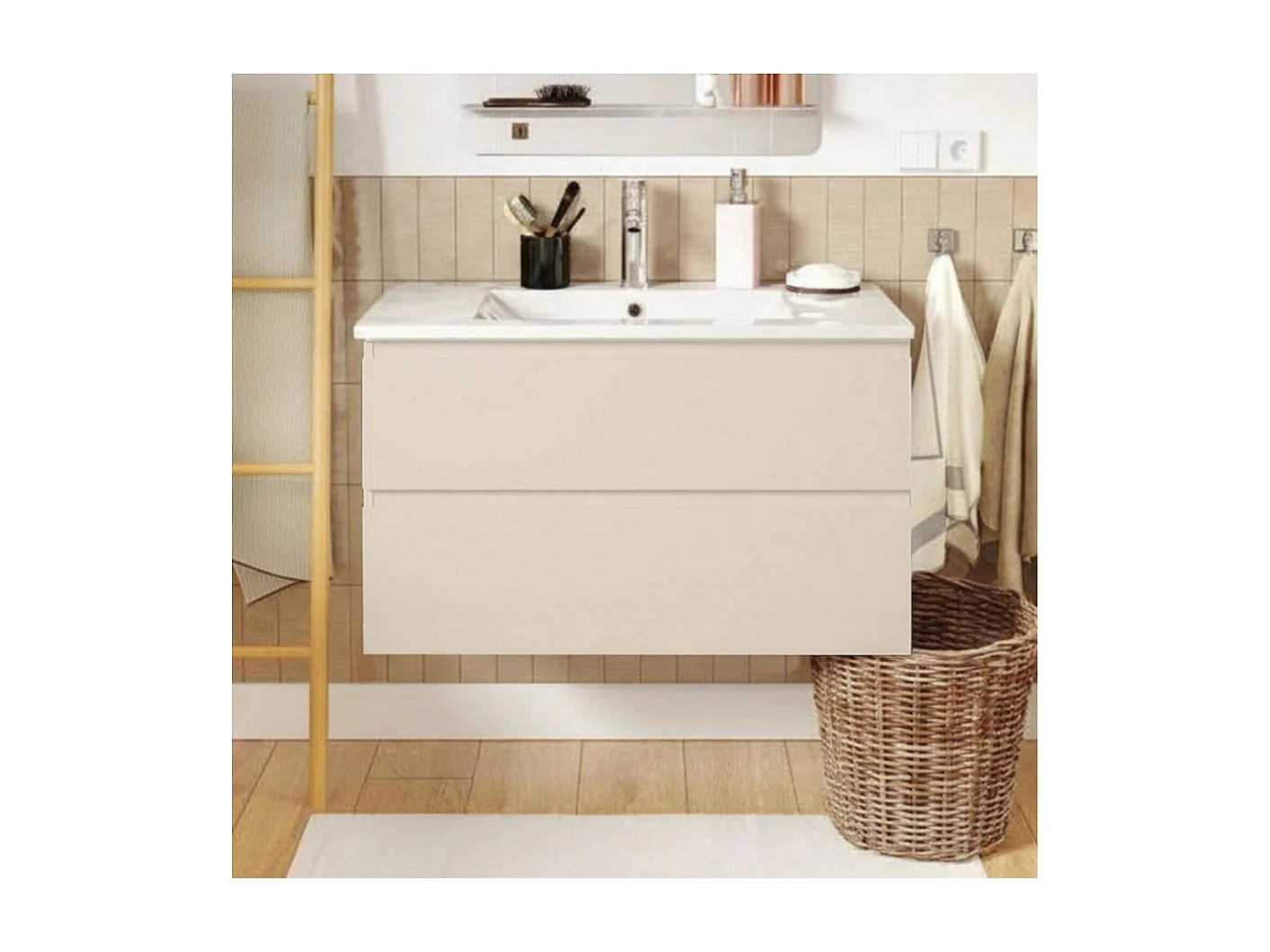 Mobile lavabo singolo + lavabo + rubinetto SORRENTO