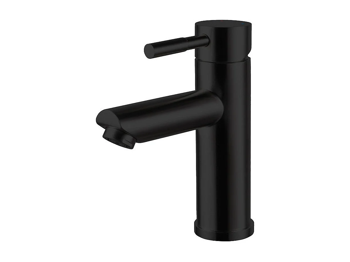 Set lavabo singolo 60cm con piano in ceramica e rubinetto nero SORRENTO