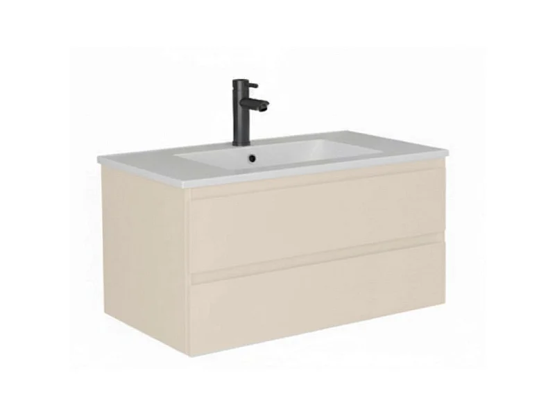 Mueble de baño individual de 80cm con lavabo y grifo SORRENTO