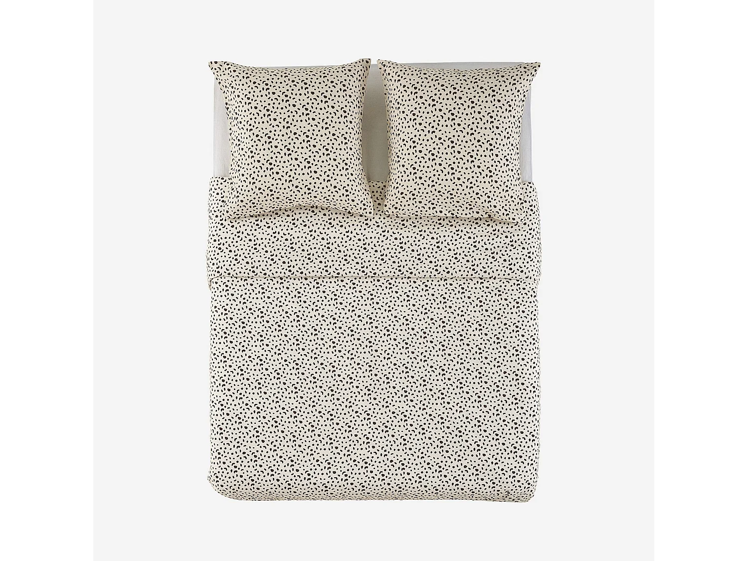 Parure de lit en double gaze de coton - 260 x 240 cm - Marron - Design by Floriane Jacques