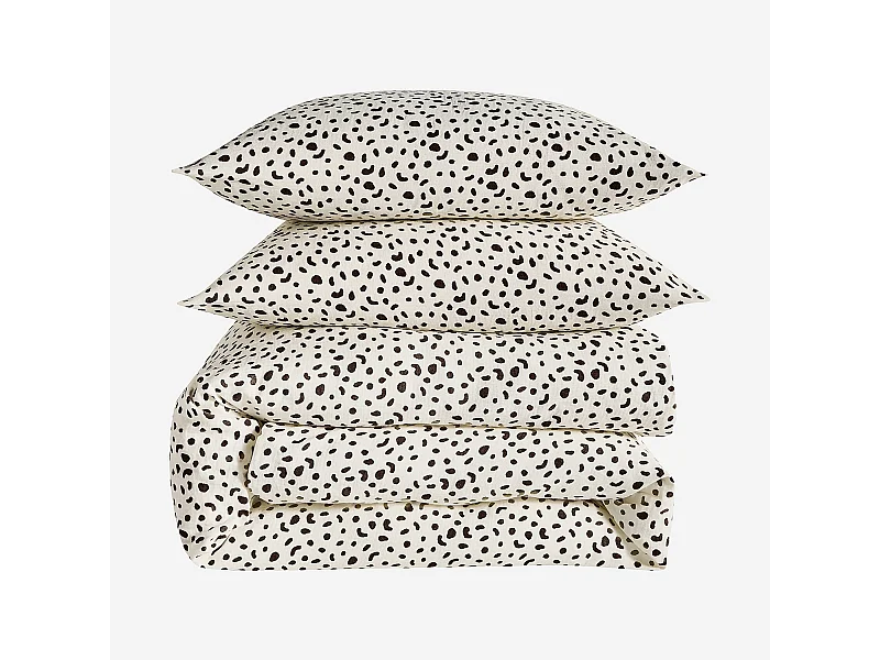 Habitat - Parure de lit en double gaze de coton - 260 x 240 cm - Marron - Design by Floriane Jacques - Briac