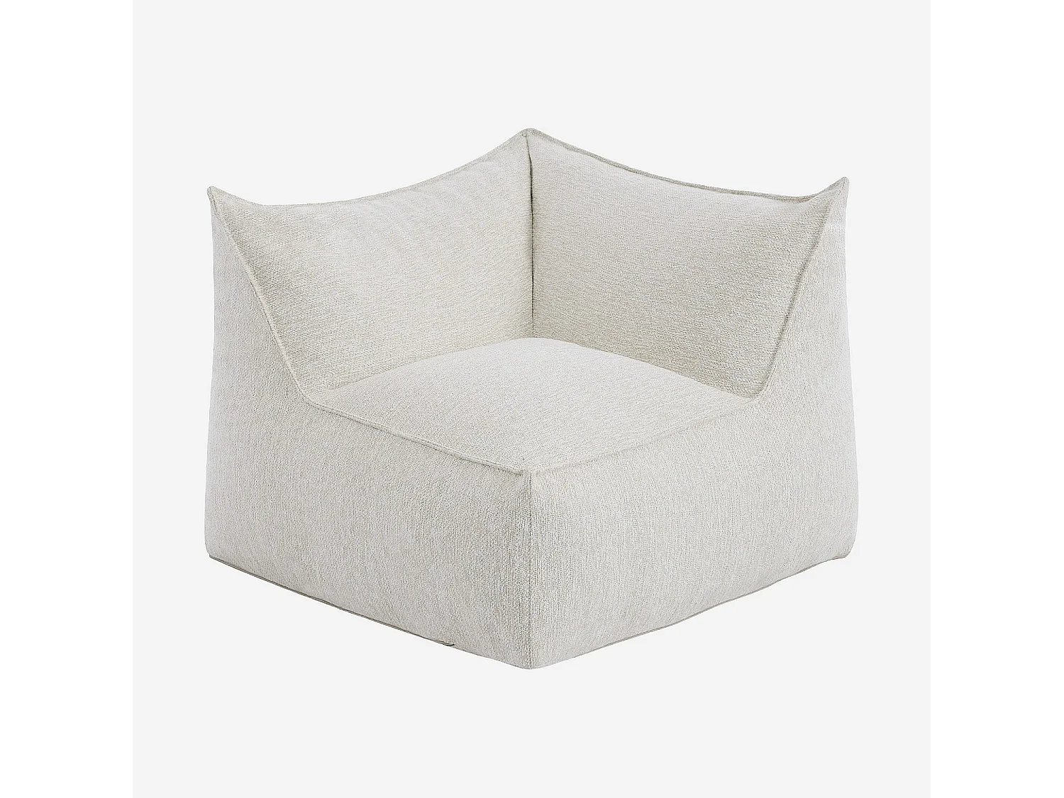 Habitat - Fauteuil d'angle de jardin en tissu déperlant - Crème - Terzo