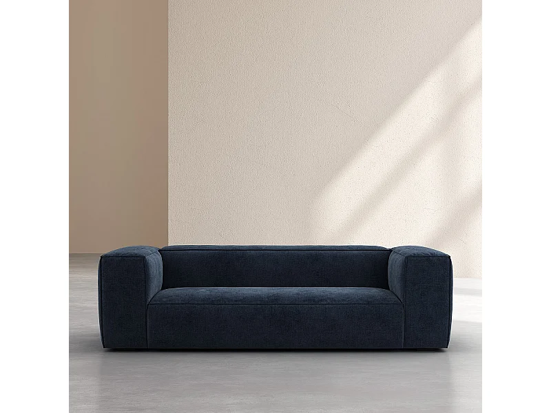 Habitat - Canapé 3 places en tissu Kumal - Bleu nuit - Edwin