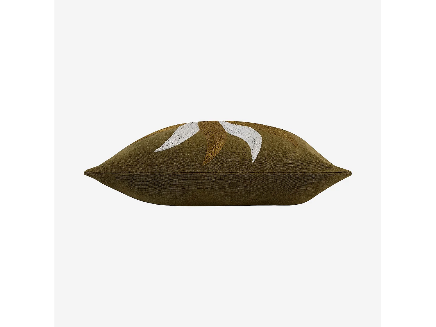 Coussin brodé en lin - 45 x 45 cm - Bronze - Design by Floriane Jacques