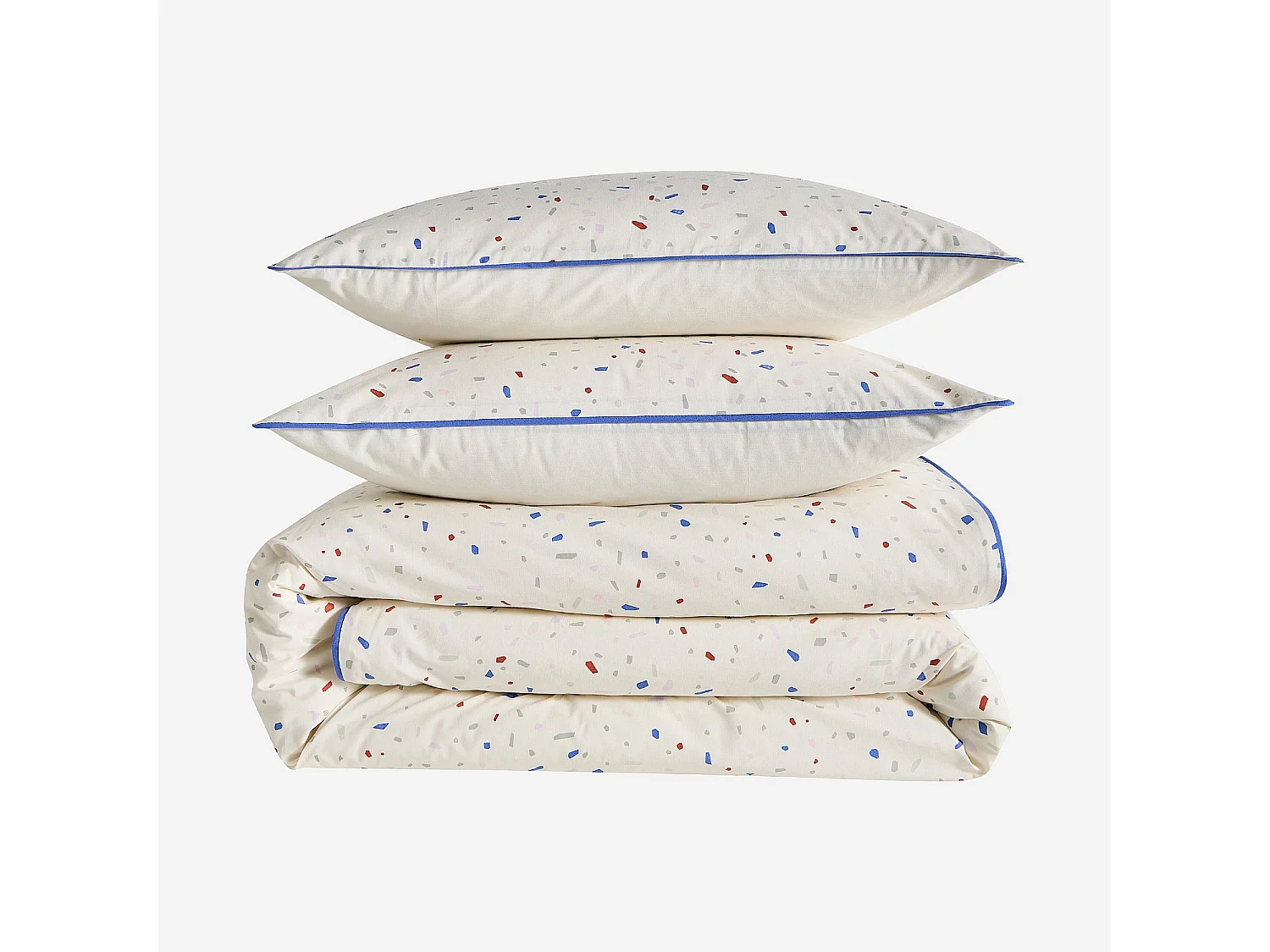 Parure de lit en percale de coton bio - 240 x 220 cm - Motifs à pois - Design by Floriane Jacques