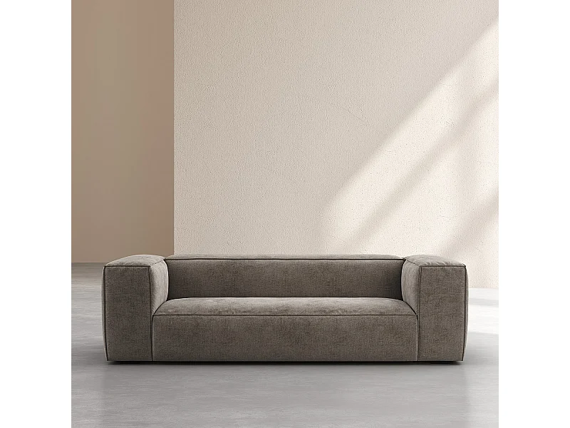 Habitat - Canapé 3 places en tissu Kumal - Gris ardoise - Edwin