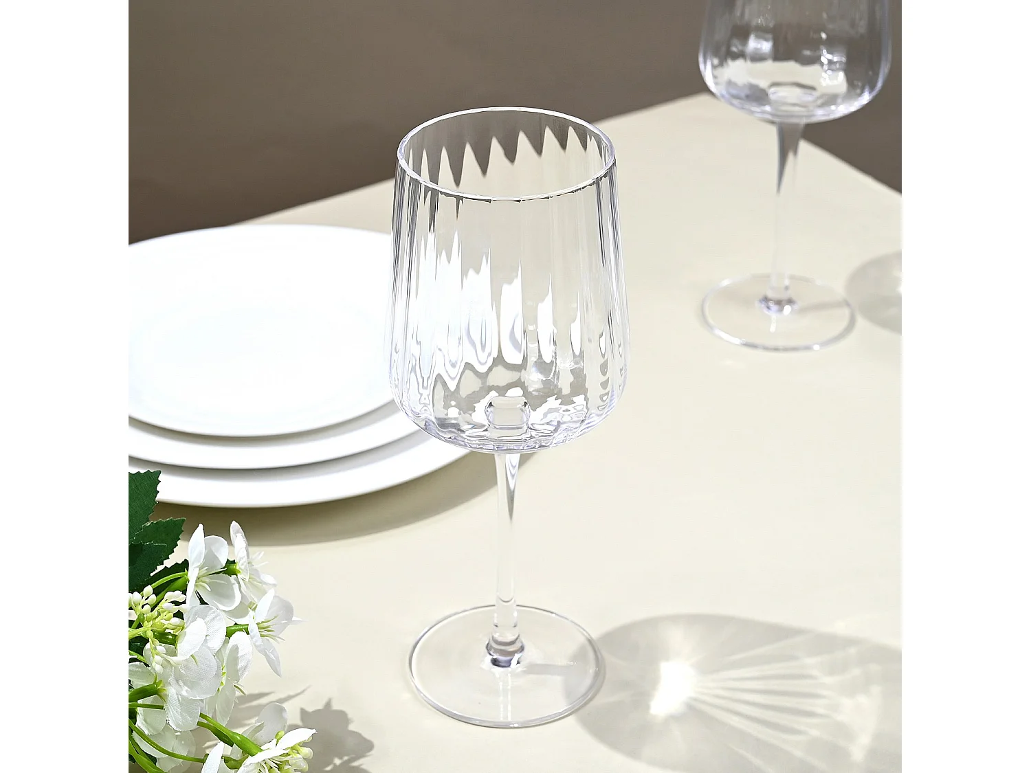 Lot de 6 verres à vin rouge en verre cristallin - 43 cl - Transparent