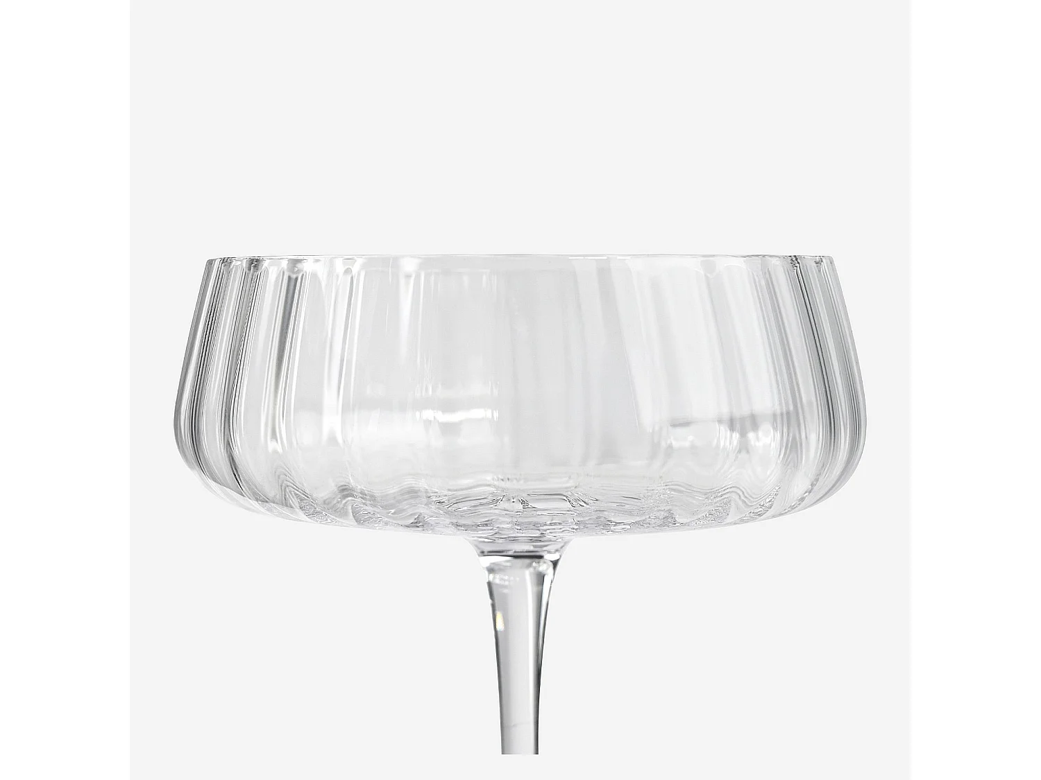 Lot de 6 coupes à champagne en verre cristallin - 32 cl - Transparent