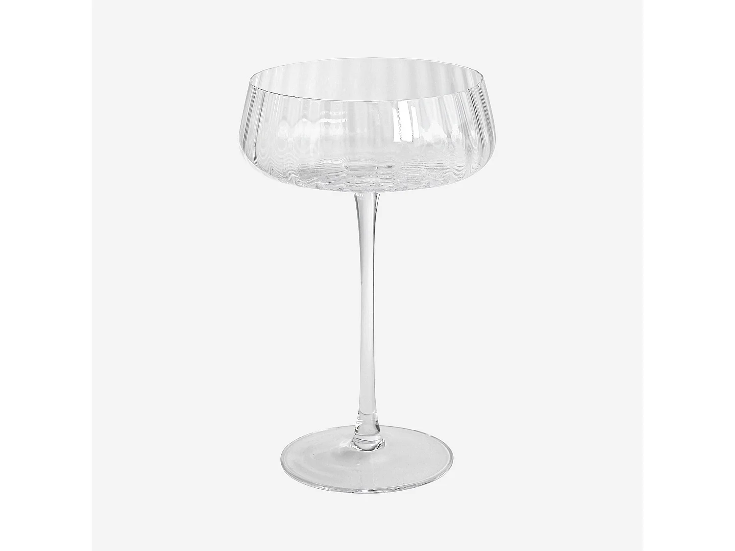 Lot de 6 coupes à champagne en verre cristallin - 32 cl - Transparent