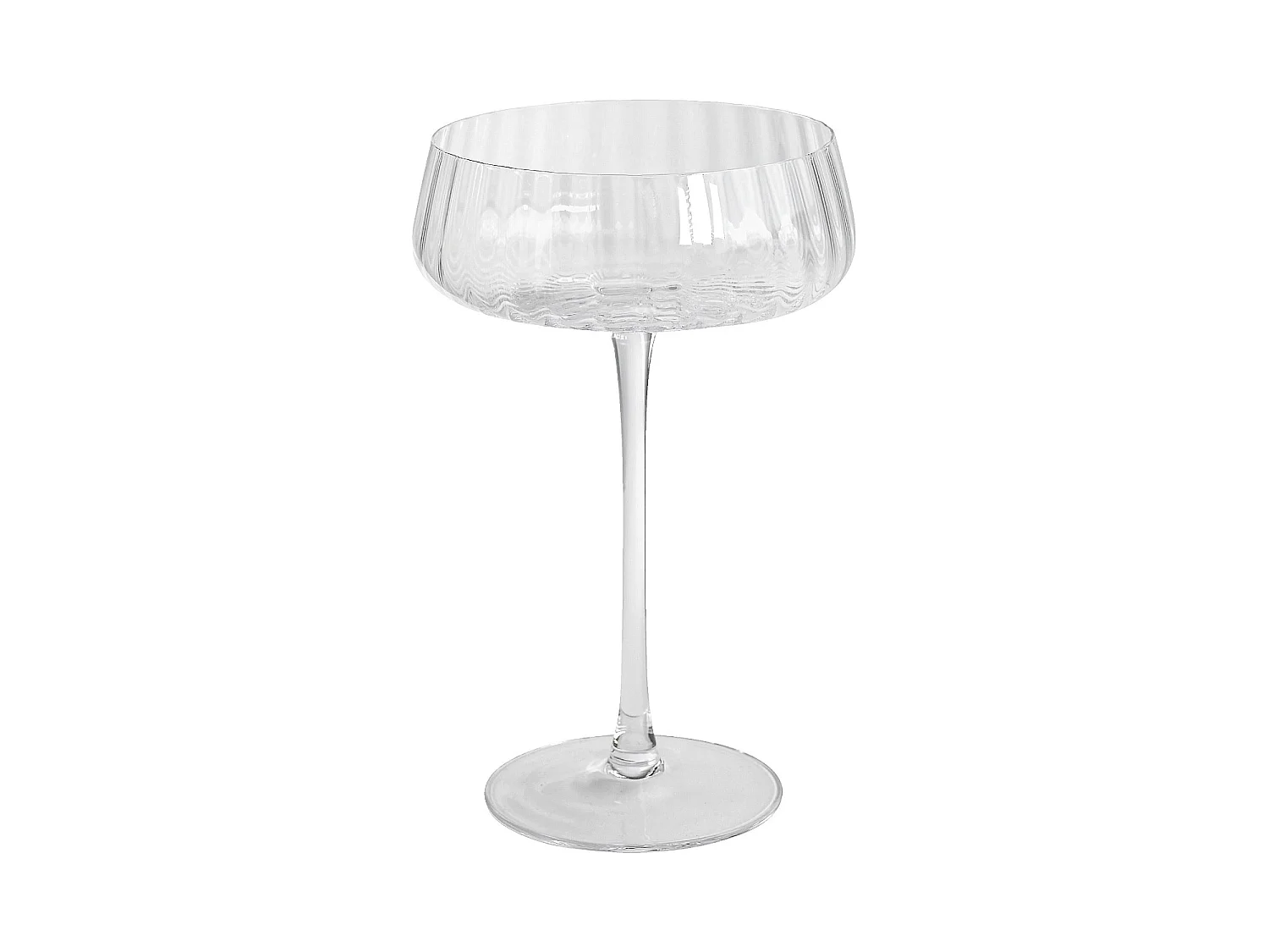 Habitat - Lot de 6 coupes à champagne en verre cristallin - 32 cl - Transparent - Cleo