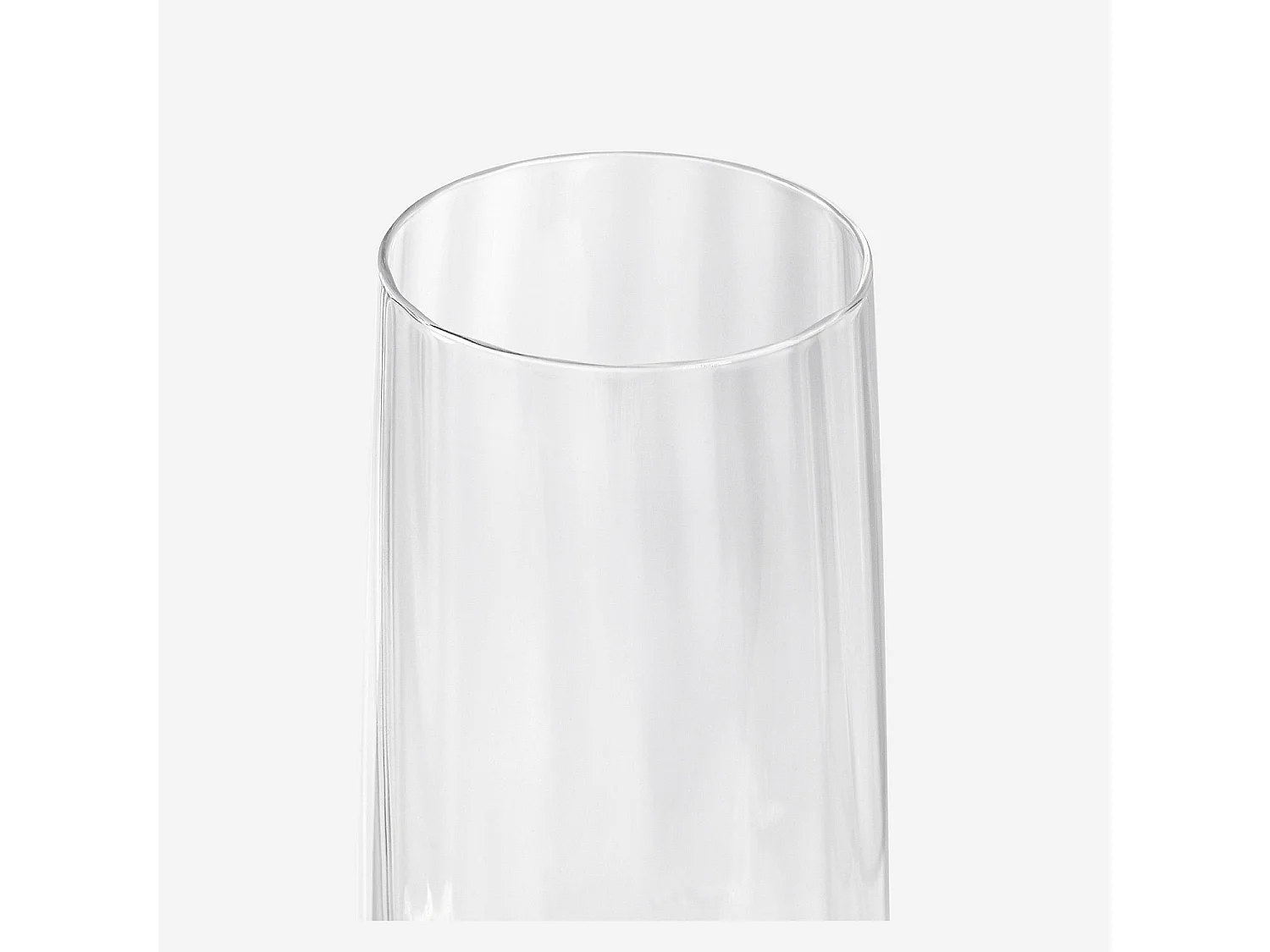 Lot de 6 flûtes à champagne en verre cristallin - 28 cl - Transparent