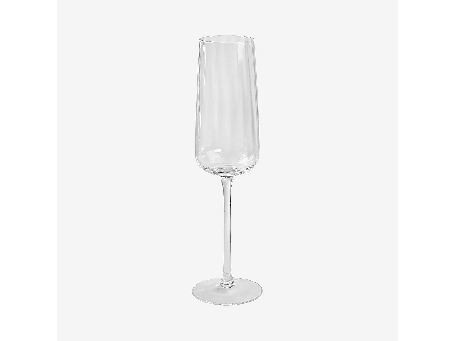 Lot de 6 flûtes à champagne en verre cristallin - 28 cl - Transparent
