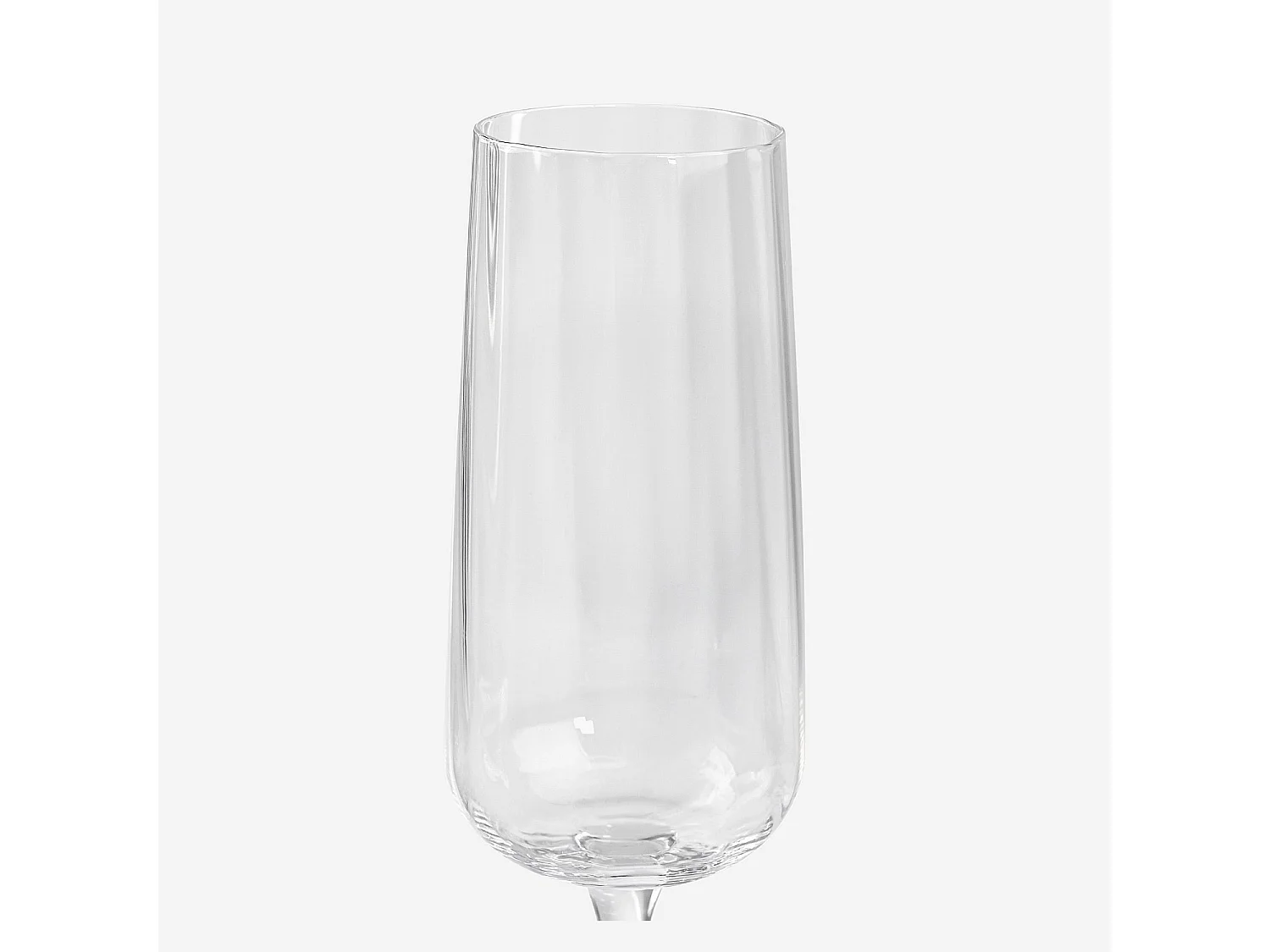 Lot de 6 flûtes à champagne en verre cristallin - 28 cl - Transparent