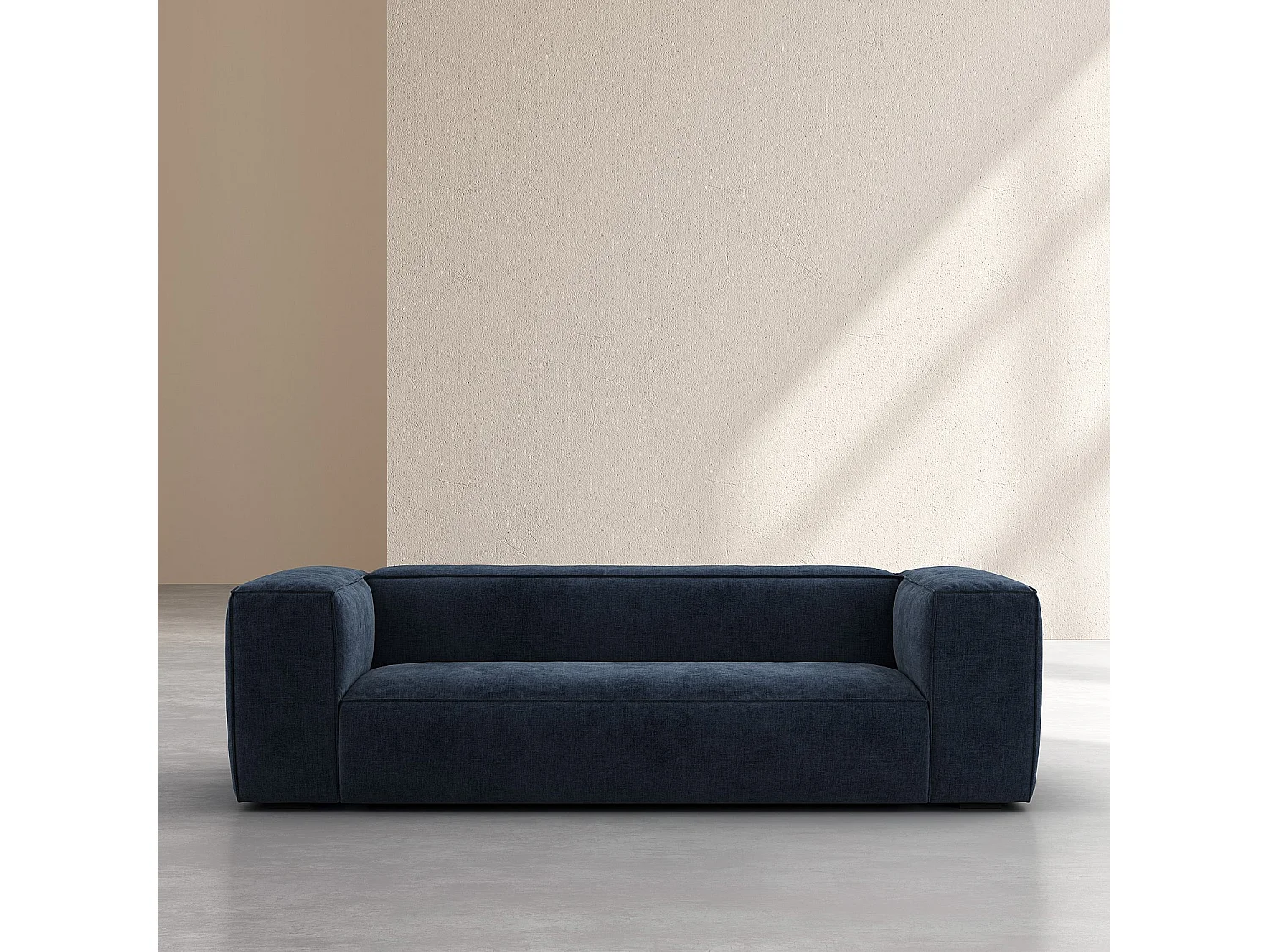 Habitat - Canapé 4 places en tissu Kumal - Bleu nuit - Edwin