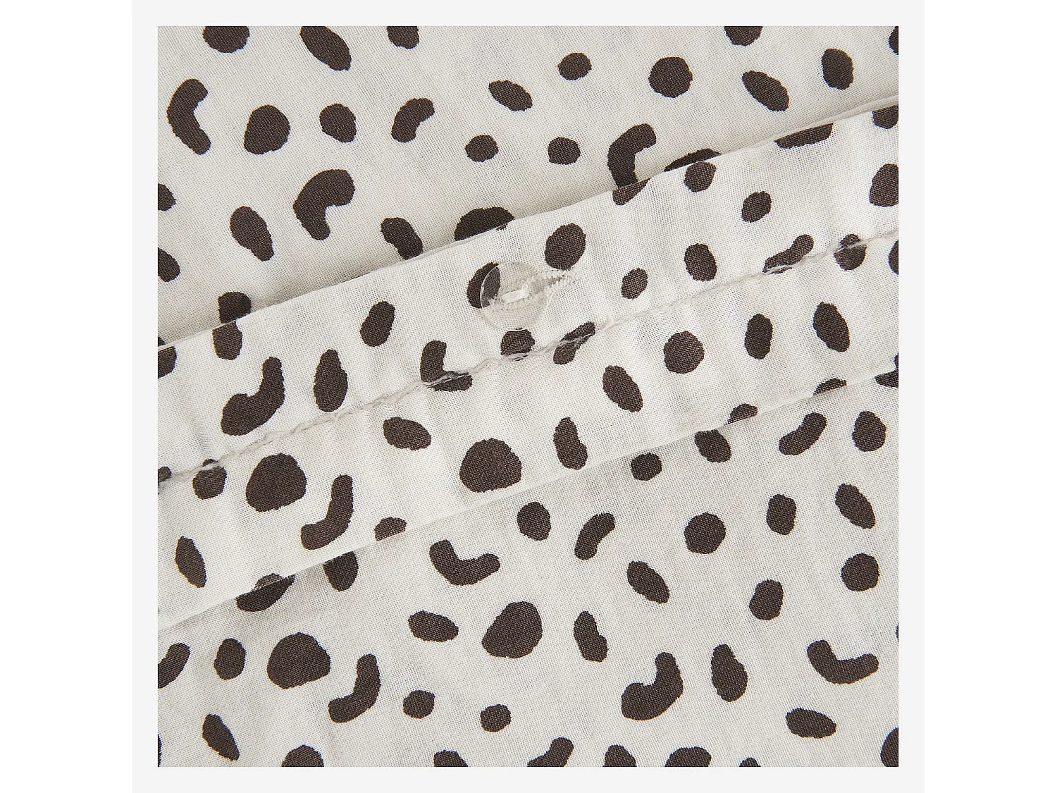 Parure de lit en double gaze de coton - 240 x 220 cm - Marron - Design by Floriane Jacques