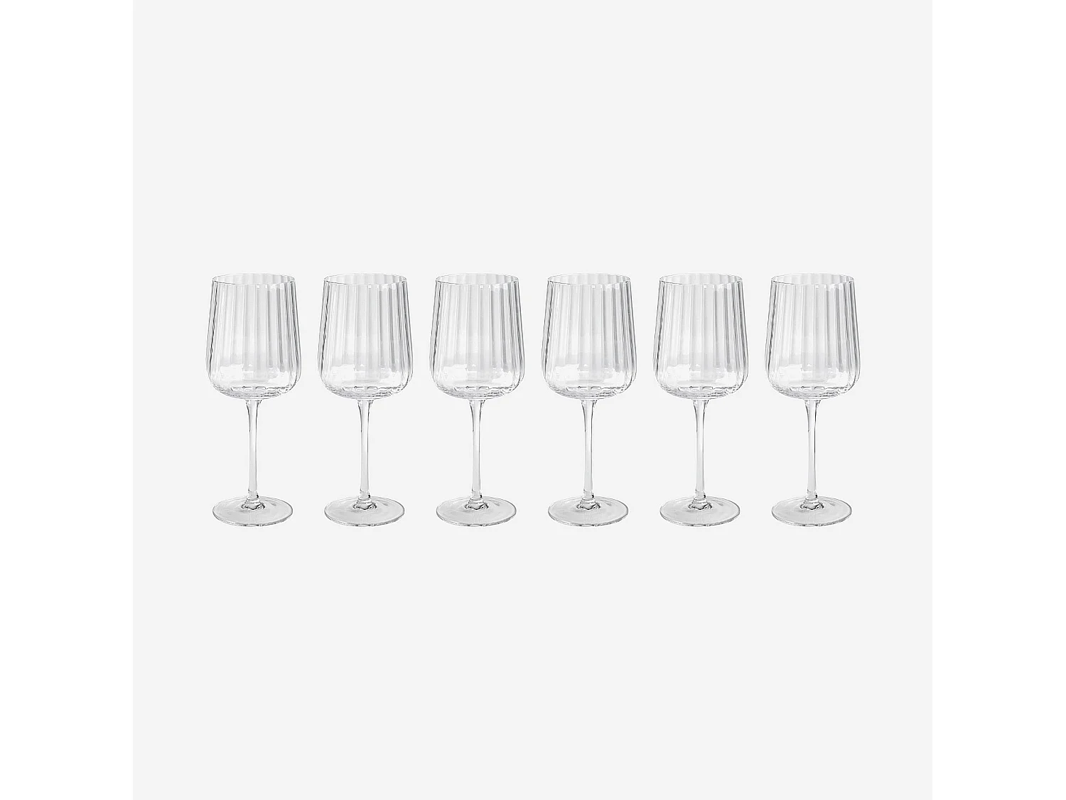 Lot de 6 verres à vin blanc en verre cristallin - 33 cl - Transparent
