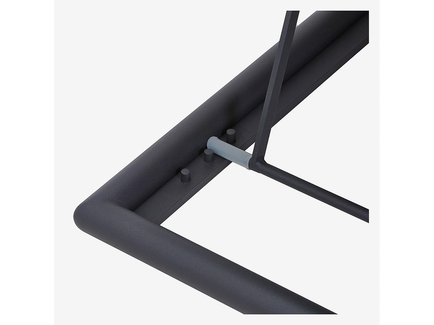 Bain de soleil en tissu déperlant et aluminium gris anthracite - Gris granit