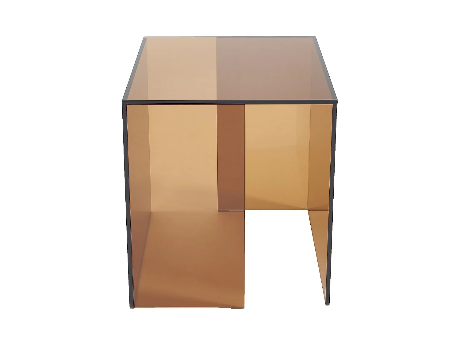 Habitat - Table d'appoint en verre trempé - Marron ambré - Design by Céline Mognon Fichet - Alyssa