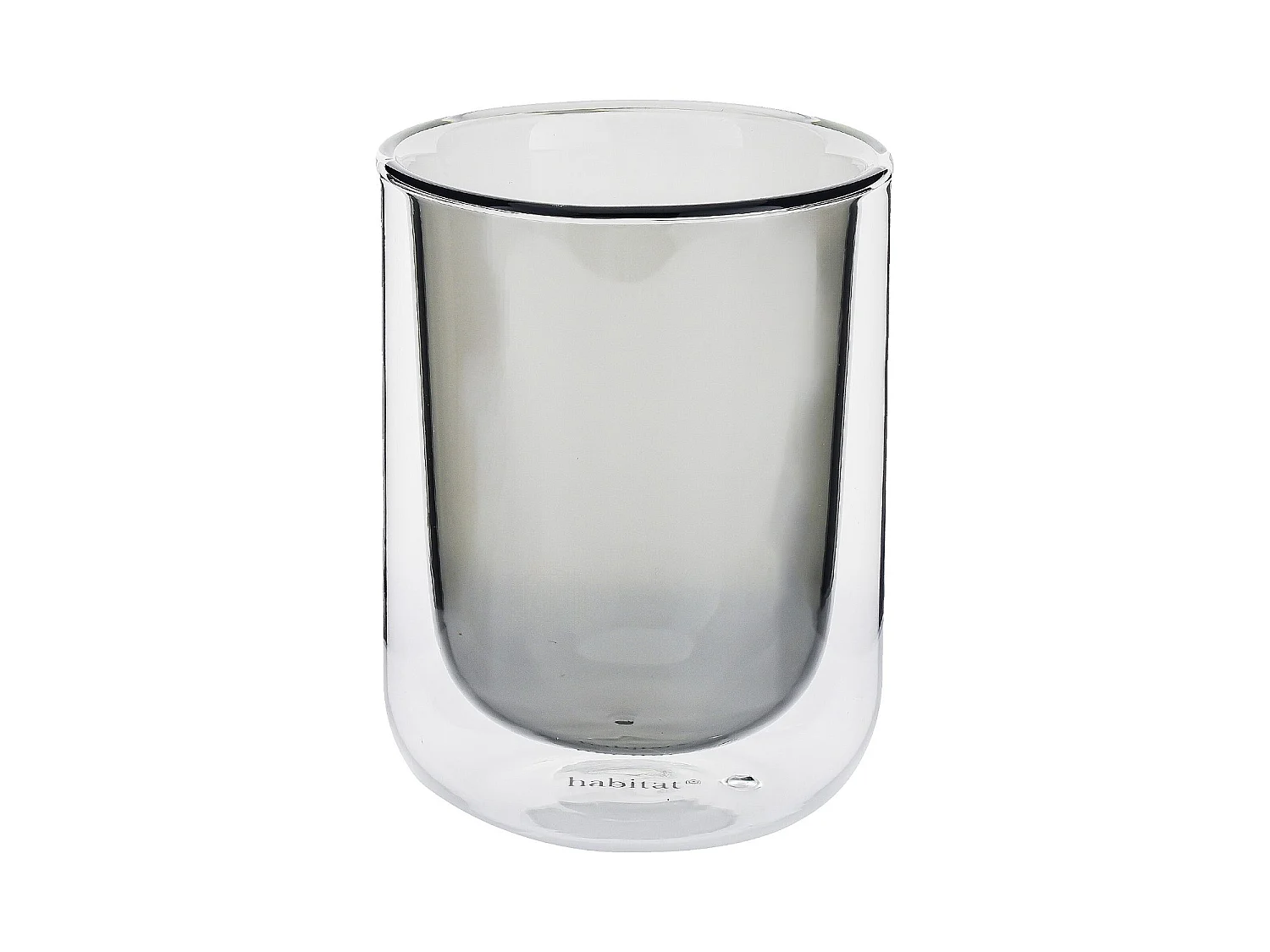 Habitat - Lot de 2 tasses double paroi en verre - 20 cl  - Gris - Ambra