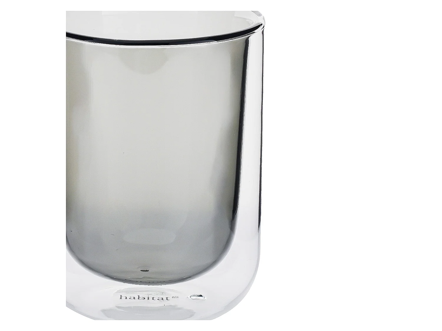 Habitat - Lot de 2 tasses double paroi en verre - 20 cl  - Gris - Ambra