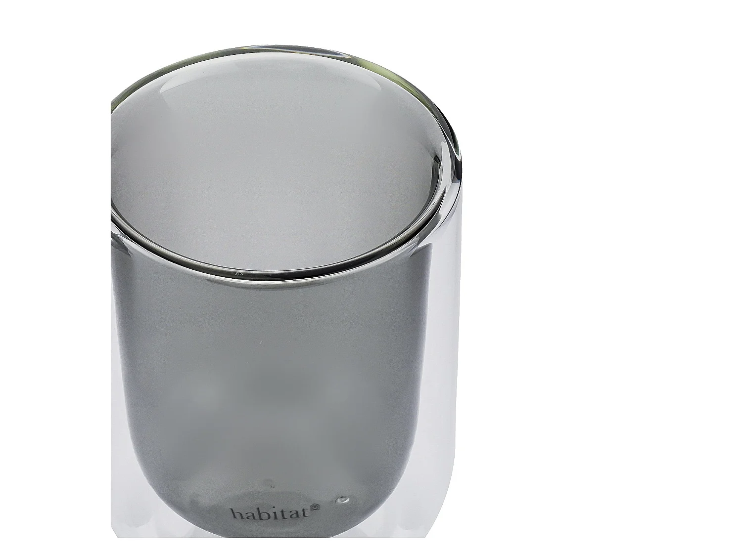 Habitat - Lot de 2 tasses double paroi en verre - 20 cl  - Gris - Ambra
