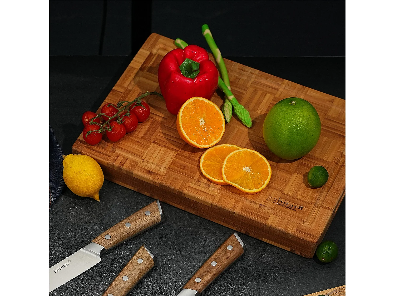 Planche à découper en bambou - 40 x 30 x 4 cm