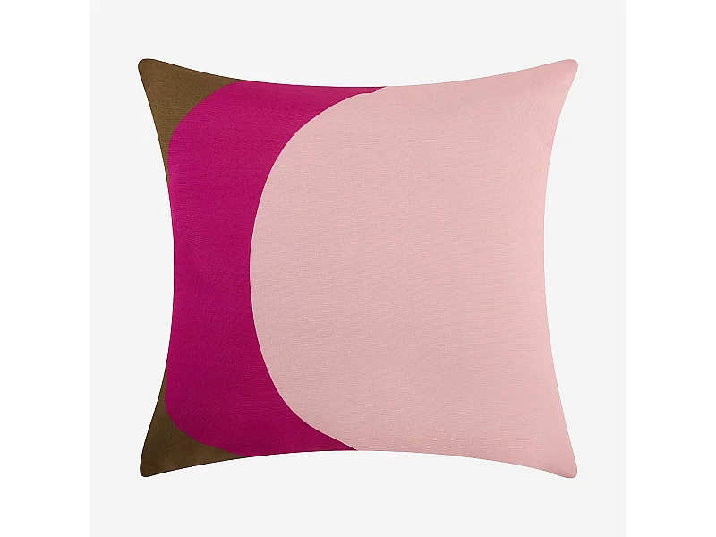 Habitat - Coussin d'extérieur déperlant et anti-UV - 50 x 50 cm - Rose et Bronze - Design by Floriane Jacques - Clarisse