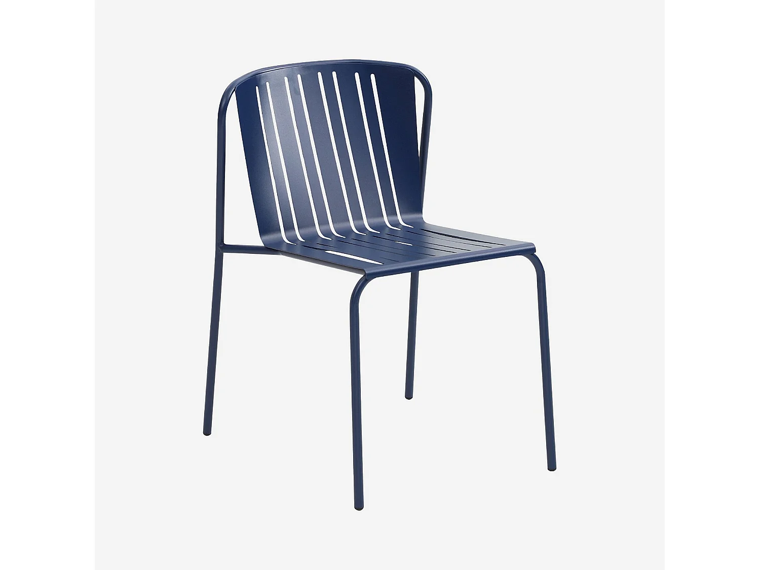 Chaise de jardin en acier - Bleu nuit