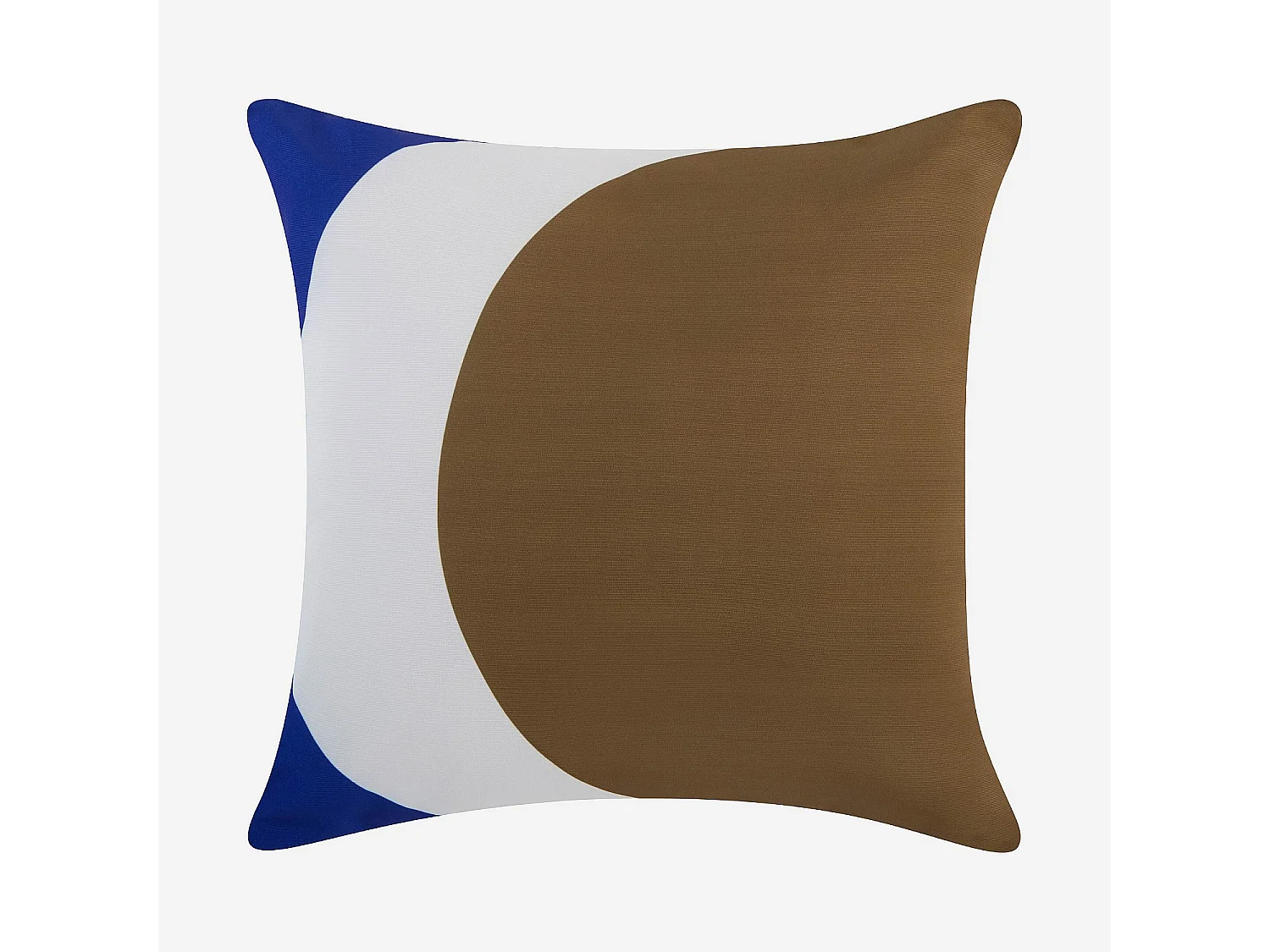 Coussin d'extérieur déperlant et anti-UV - 50 x 50 cm - Bronze et Bleu profond - Design by Floriane Jacques