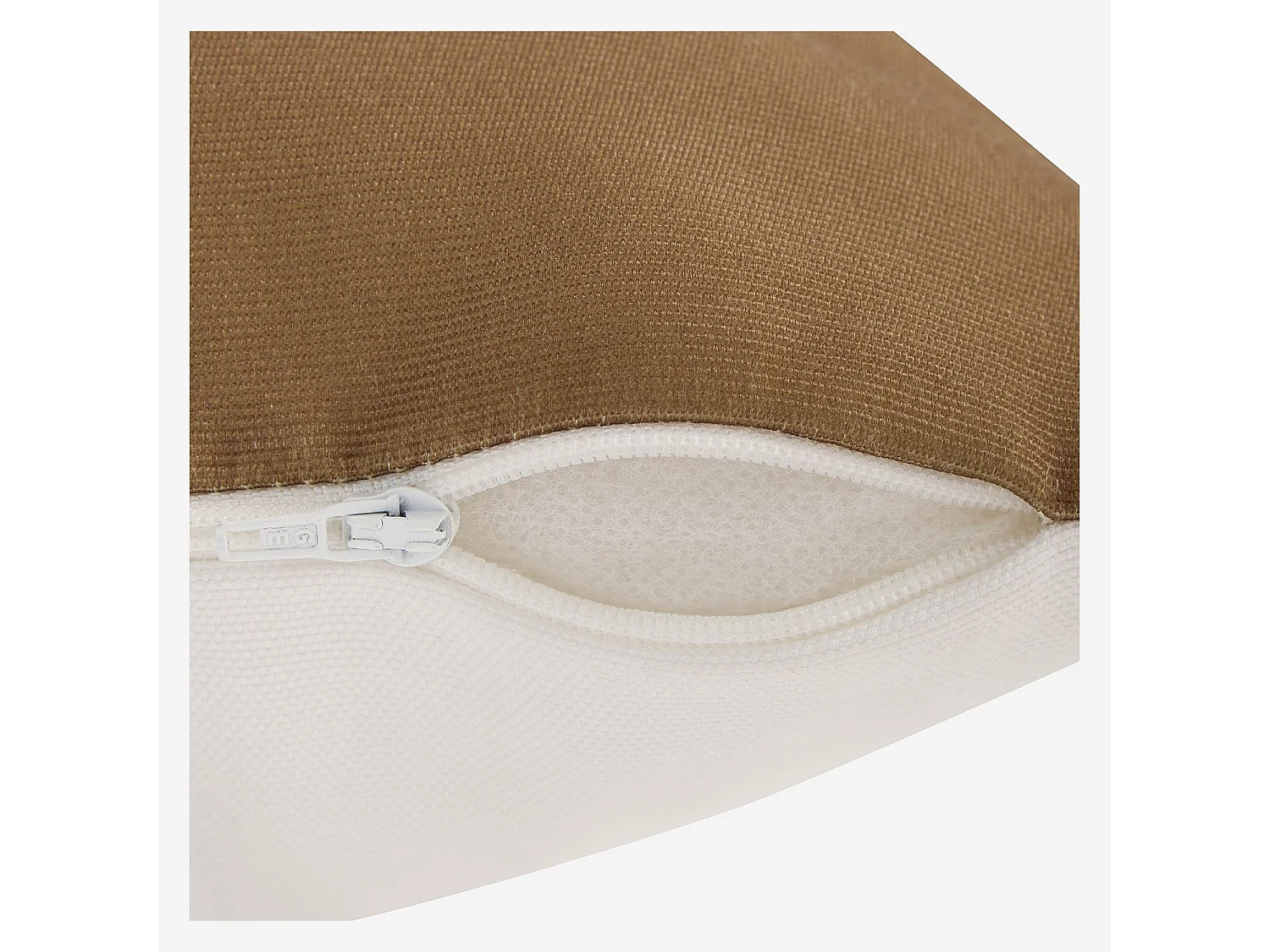 Coussin d'extérieur déperlant et anti-UV - 50 x 50 cm - Bronze et Bleu profond - Design by Floriane Jacques