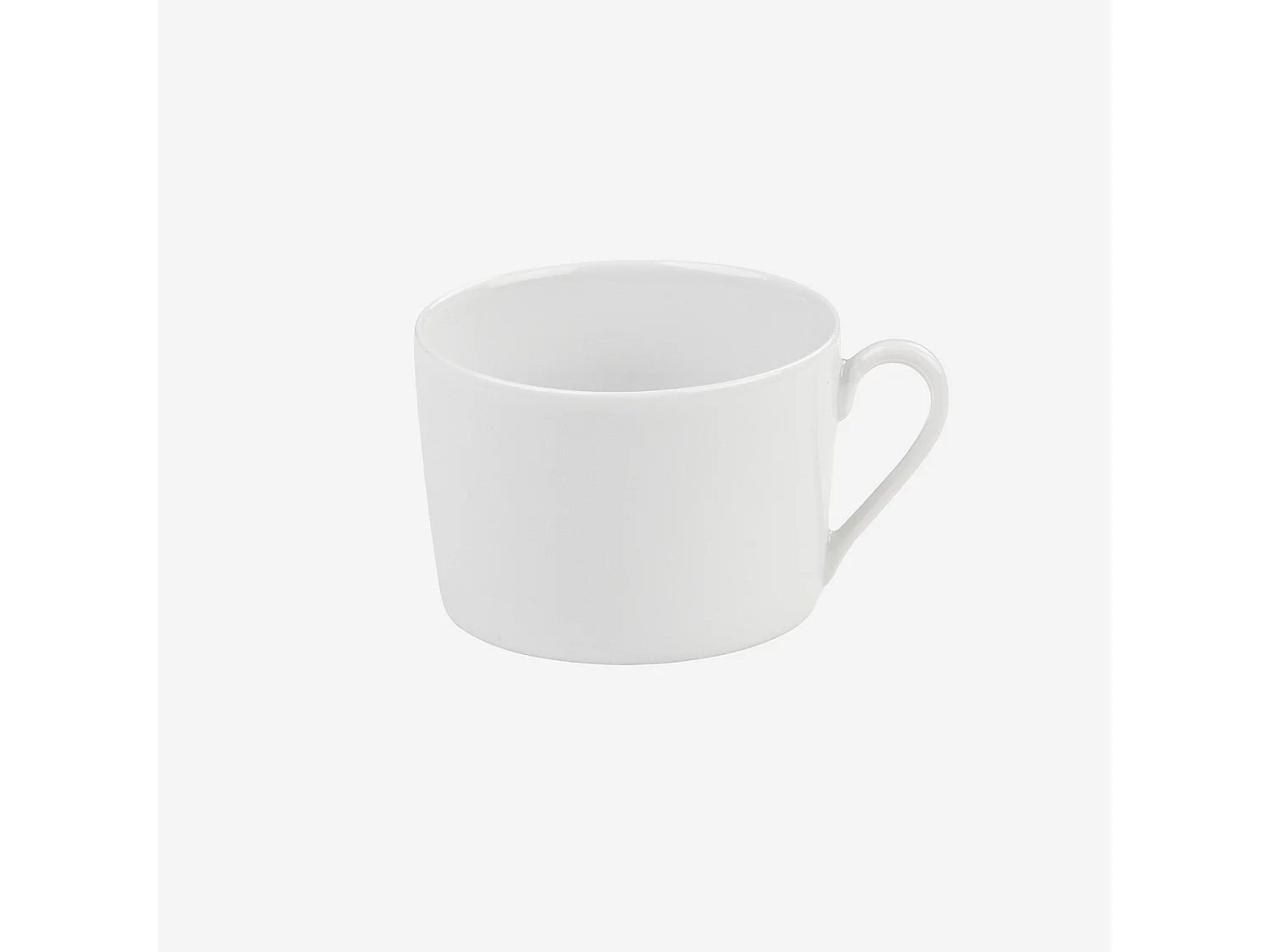 Lot de 6 tasses à café avec soucoupes en porcelaine - 12 cl - Blanc